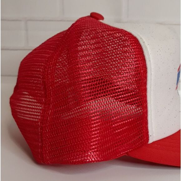 Vintage 80's Northrop US Air Force USA Red White Blue Speedway Snapback Hat Cap - Picture 7 of 12